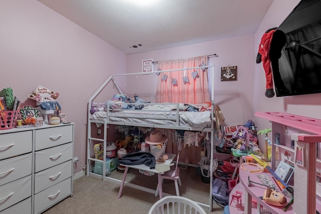 bedroom with carpet