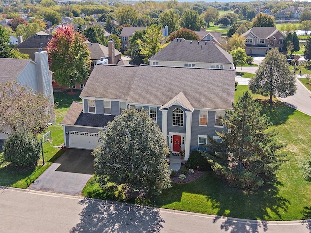 bird's eye view featuring a residential view