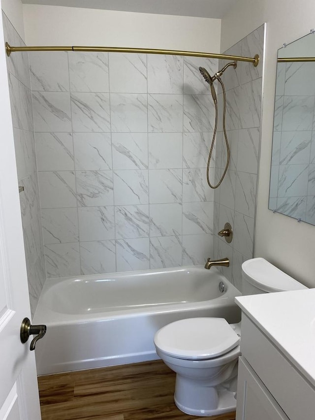200 Park Ave Unit 531, Calumet City, IL 60409 - bathroom featuring vanity, shower / bath combination, and wood finished floors