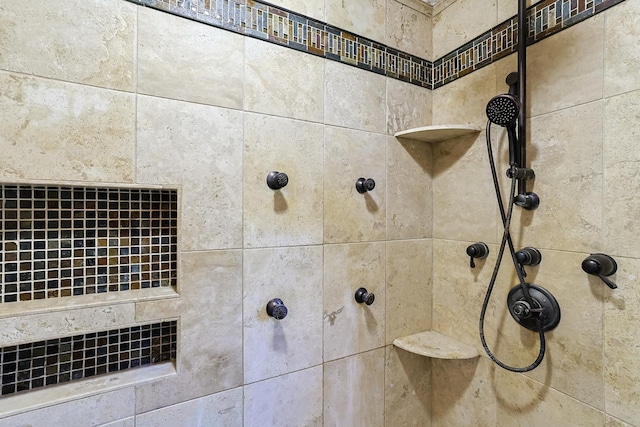 room details with tiled shower