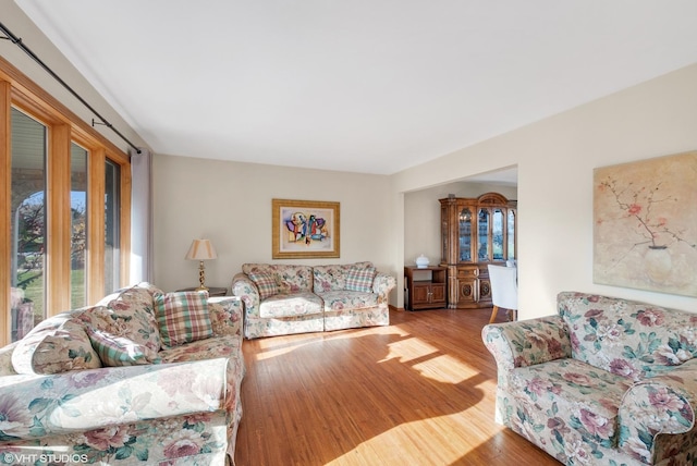 living room featuring wood finished floors