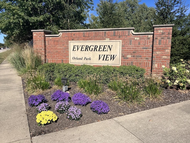 view of community sign