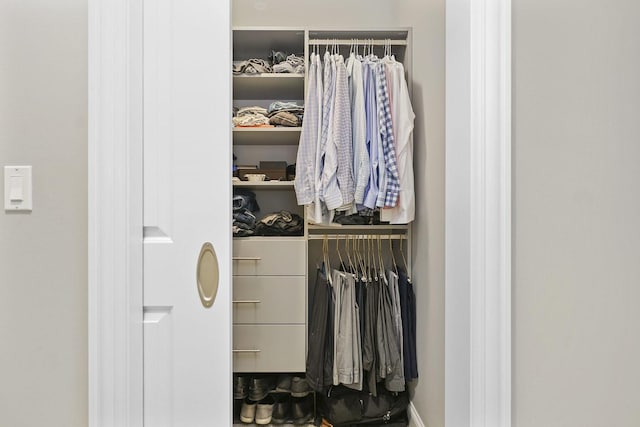 view of closet