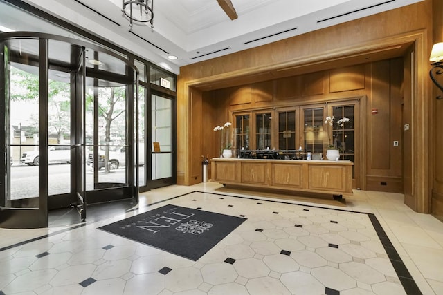 reception area featuring french doors