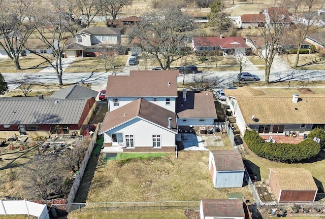 birds eye view of property featuring a residential view