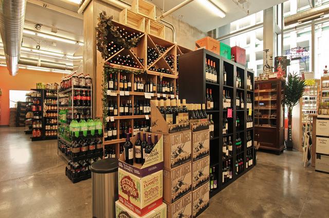 wine area featuring finished concrete flooring