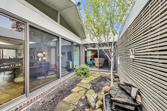 exterior space with a sunroom