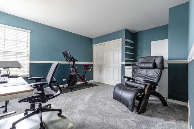 655 N Fox Trl, Round Lake, IL 60073 - carpeted home office featuring baseboards