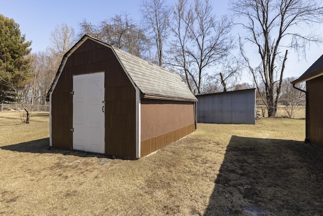 view of shed