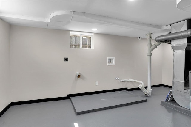 interior space featuring baseboards