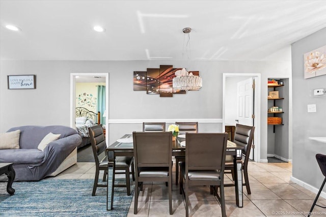 16340 Justine St, Markham, IL 60428 - dining area with light tile patterned floors, recessed lighting, and baseboards