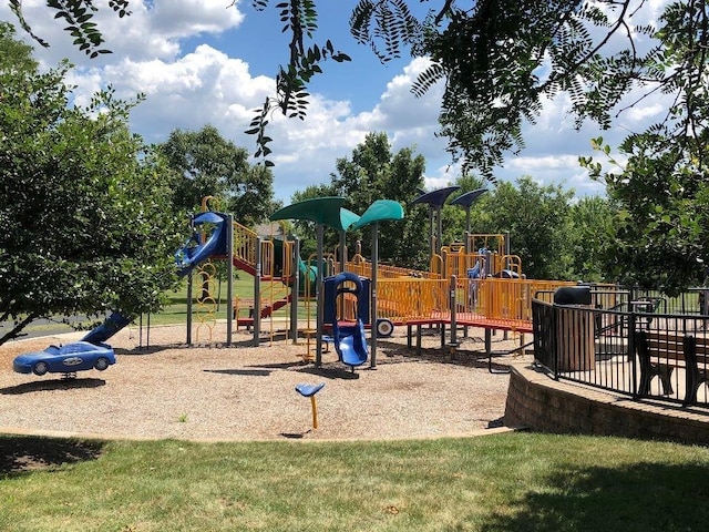 view of community jungle gym