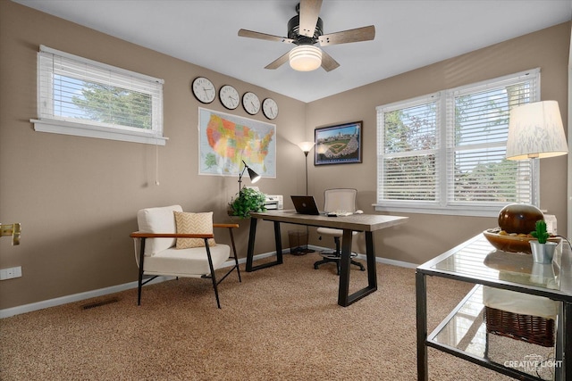 432 S Cherry St, Itasca, IL 60143 - carpeted office with a ceiling fan and baseboards