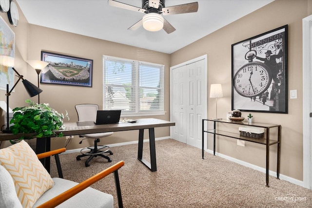 432 S Cherry St, Itasca, IL 60143 - office featuring carpet and ceiling fan
