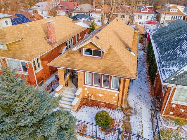 bird's eye view featuring a residential view