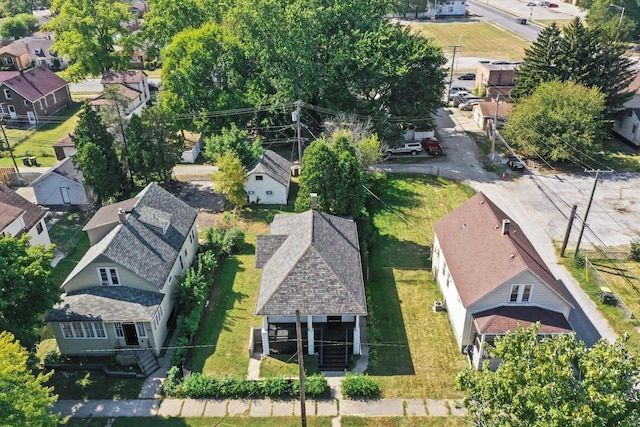 aerial view with a residential view