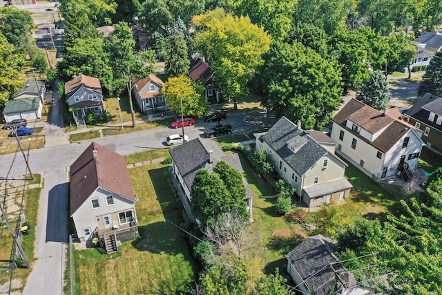 drone / aerial view with a residential view