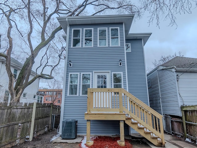 1131 S Ridgeland Ave, Oak Park, IL 60304 - rear view of property with fence and central AC