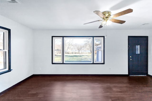 117 Arthur Ave, South Elgin, IL 60177 - unfurnished room featuring wood finished floors, ceiling fan, and baseboards