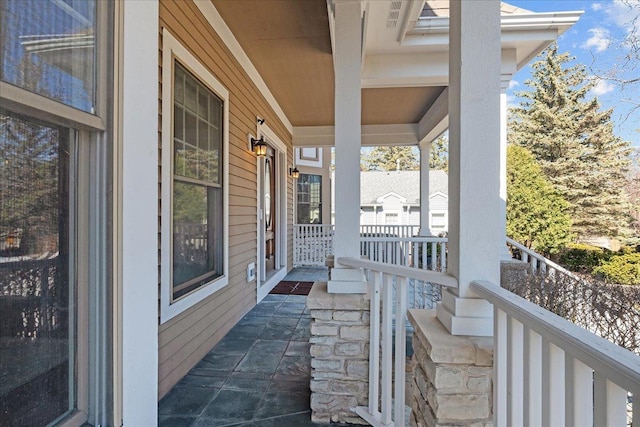view of patio / terrace with a porch
