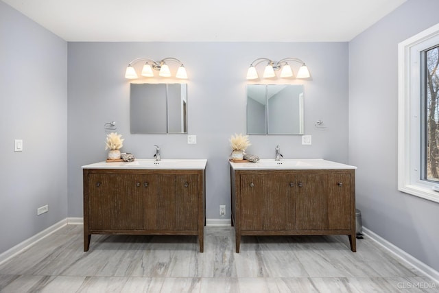 4 Auburn Ln, Barrington Hills, IL 60010 - full bathroom with two vanities and plenty of natural light