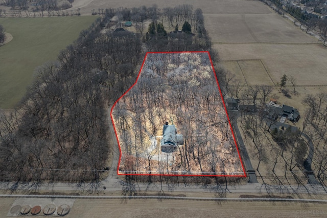 4 Auburn Ln, Barrington Hills, IL 60010 - view of rural area featuring property parcel outlined
