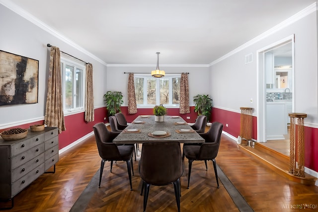 4 Auburn Ln, Barrington Hills, IL 60010 - dining room with plenty of natural light and crown molding
