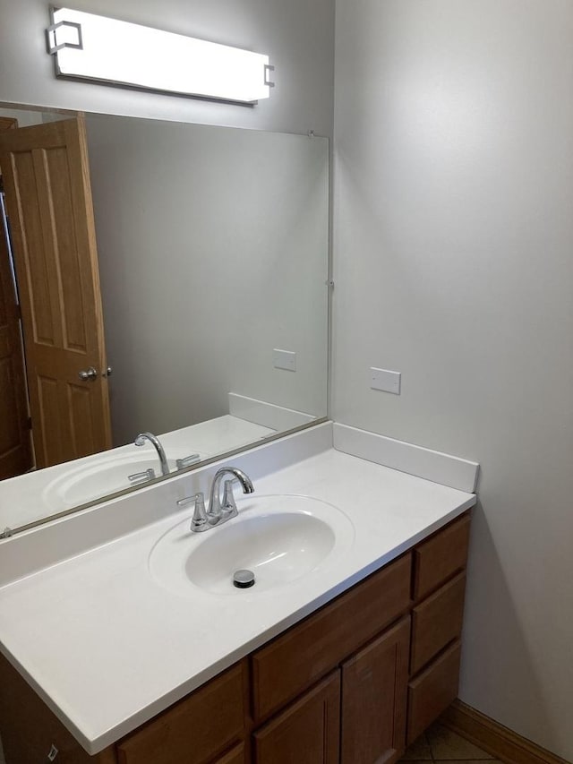 bathroom with vanity