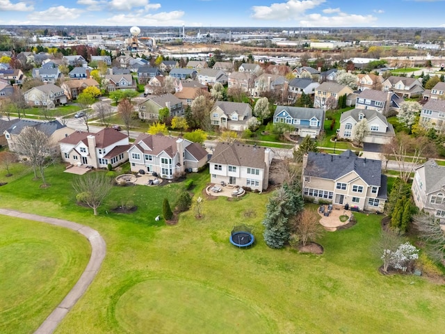 aerial view featuring a residential view