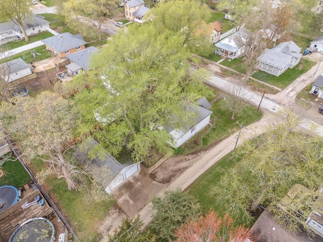 drone / aerial view with a residential view
