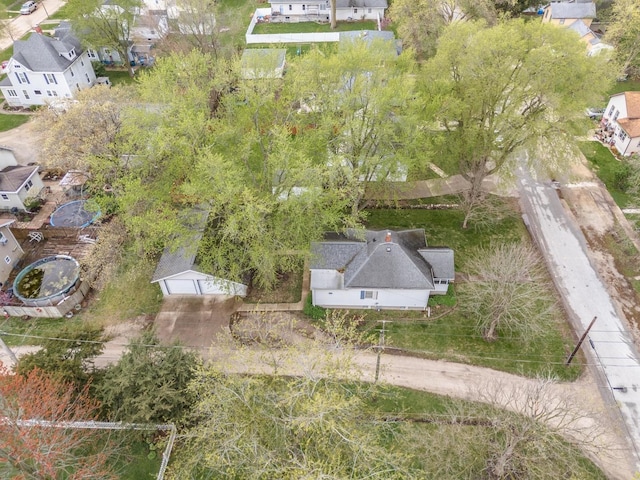bird's eye view featuring a residential view