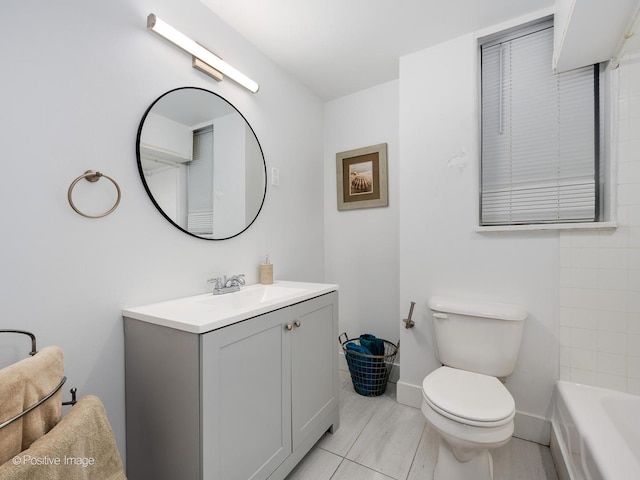 1812 W Erie St, Chicago, IL 60622 - full bath with vanity, baseboards, a bathing tub, walk in shower, and toilet