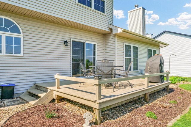 1310 Kimela Dr, Mahomet, IL 61853 - view of wooden terrace