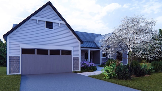 21855 W Murfield Ct, Mundelein, IL 60060 - view of front of property with concrete driveway and metal roof