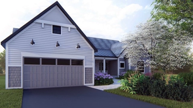 21855 W Murfield Ct, Mundelein, IL 60060 - view of front of property featuring aphalt driveway and an attached garage