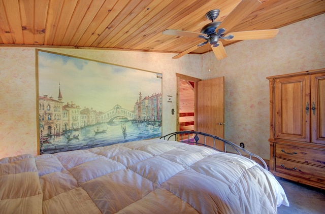 64 Big Musky Circle Ln, Wilmington, IL 60481 - bedroom with wooden ceiling
