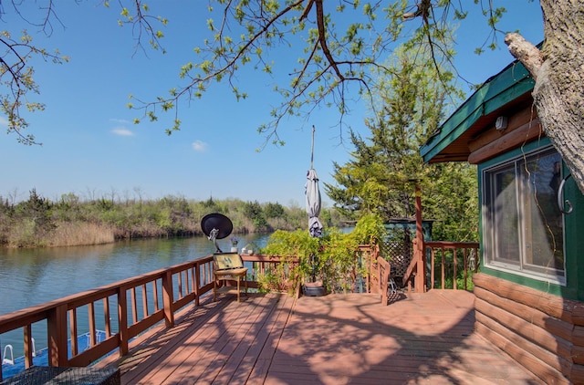 64 Big Musky Circle Ln, Wilmington, IL 60481 - deck with a water view