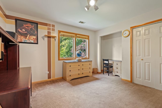 3048 Brampton Ln, Dyer, IN 46311 - carpeted bedroom featuring a desk, baseboards, and a closet