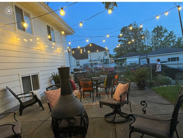 318 N Oaklawn Ave, Elmhurst, IL 60126 - view of patio / terrace featuring fence and outdoor dining area