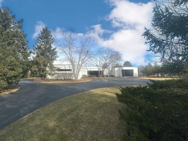 view of road with aphalt driveway