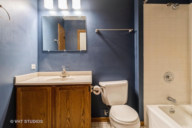 25W704 Jewell Rd, Wheaton, IL 60187 - full bath featuring vanity, shower / washtub combination, and tile patterned floors