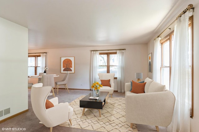 25W704 Jewell Rd, Wheaton, IL 60187 - carpeted living room with baseboards