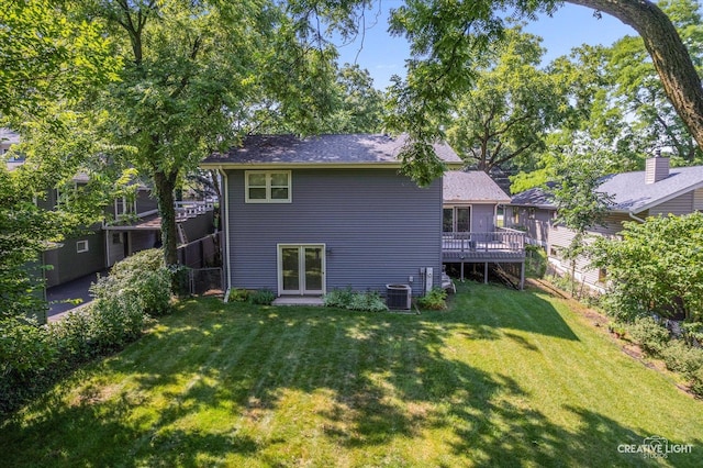 25W704 Jewell Rd, Wheaton, IL 60187 - back of property with a deck and french doors