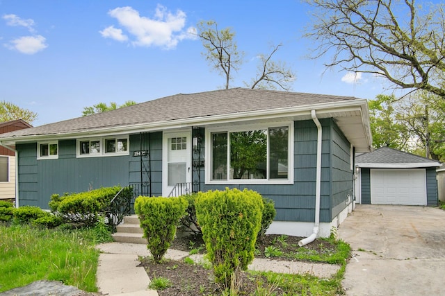 15439 Cherry St, South Holland, IL 60473 - view of front of property with concrete driveway, a garage, and roof with shingles