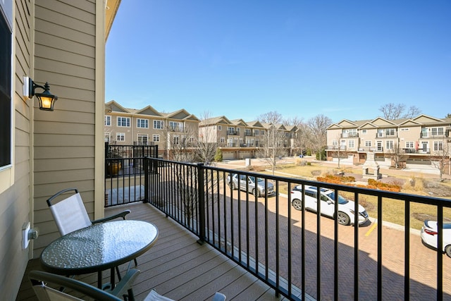 balcony with a residential view