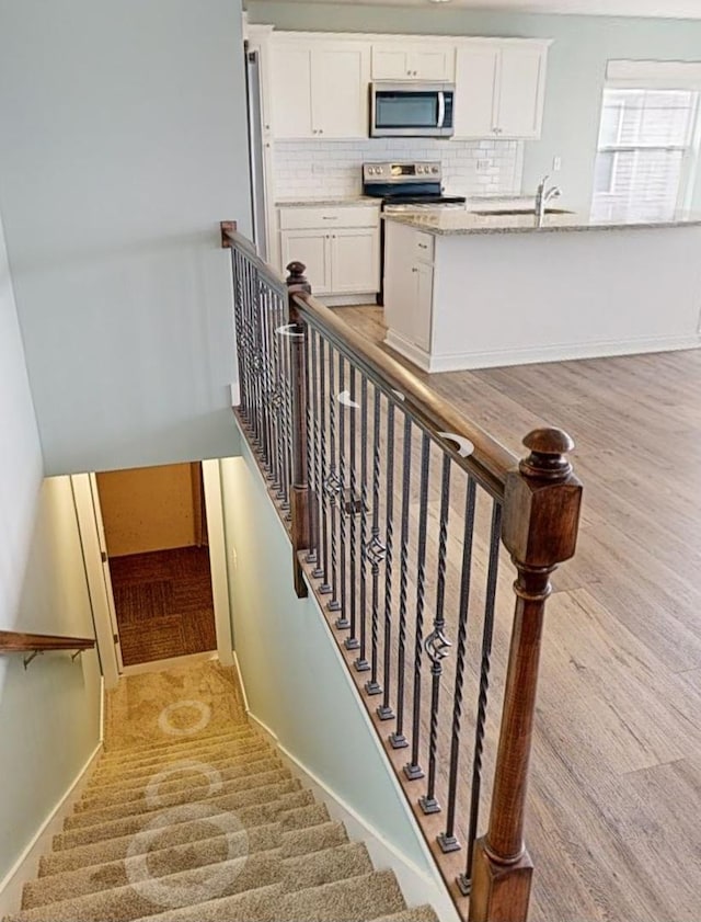 6156 Stone Pathway, Bourbonnais, IL 60914 - stairs featuring baseboards and wood finished floors