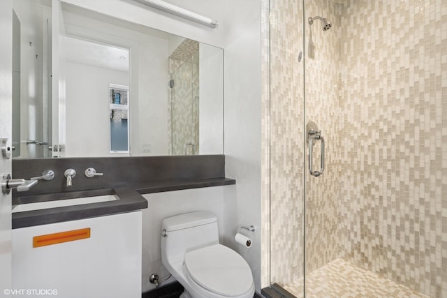 1825 W Wabansia Ave, Chicago, IL 60622 - bathroom with a stall shower, toilet, and vanity