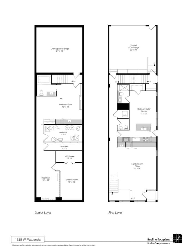 1825 W Wabansia Ave, Chicago, IL 60622 - floor plan / room layout