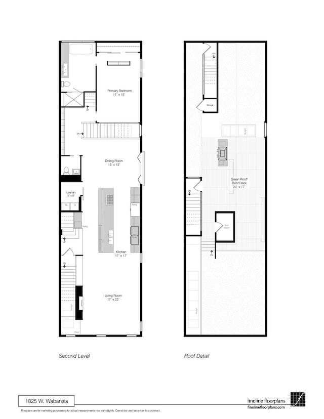 1825 W Wabansia Ave, Chicago, IL 60622 - floor plan / room layout