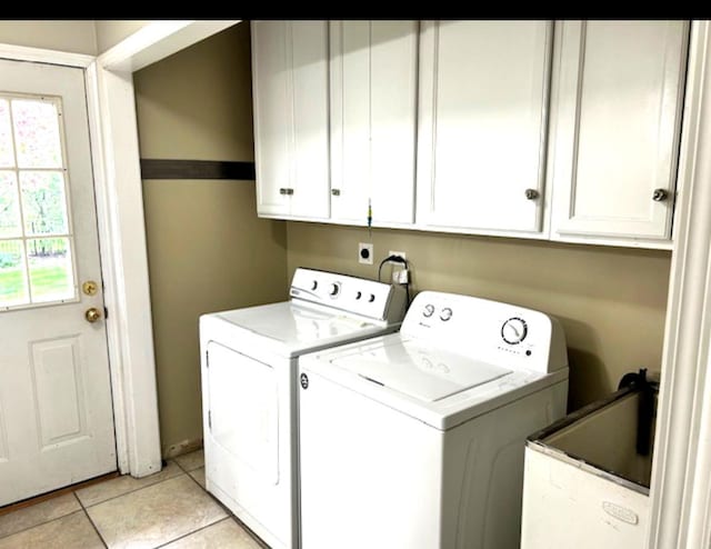 986 Rossmere Ct, Naperville, IL 60540 - washroom featuring healthy amount of natural light, cabinet space, washer and dryer, and light tile patterned floors